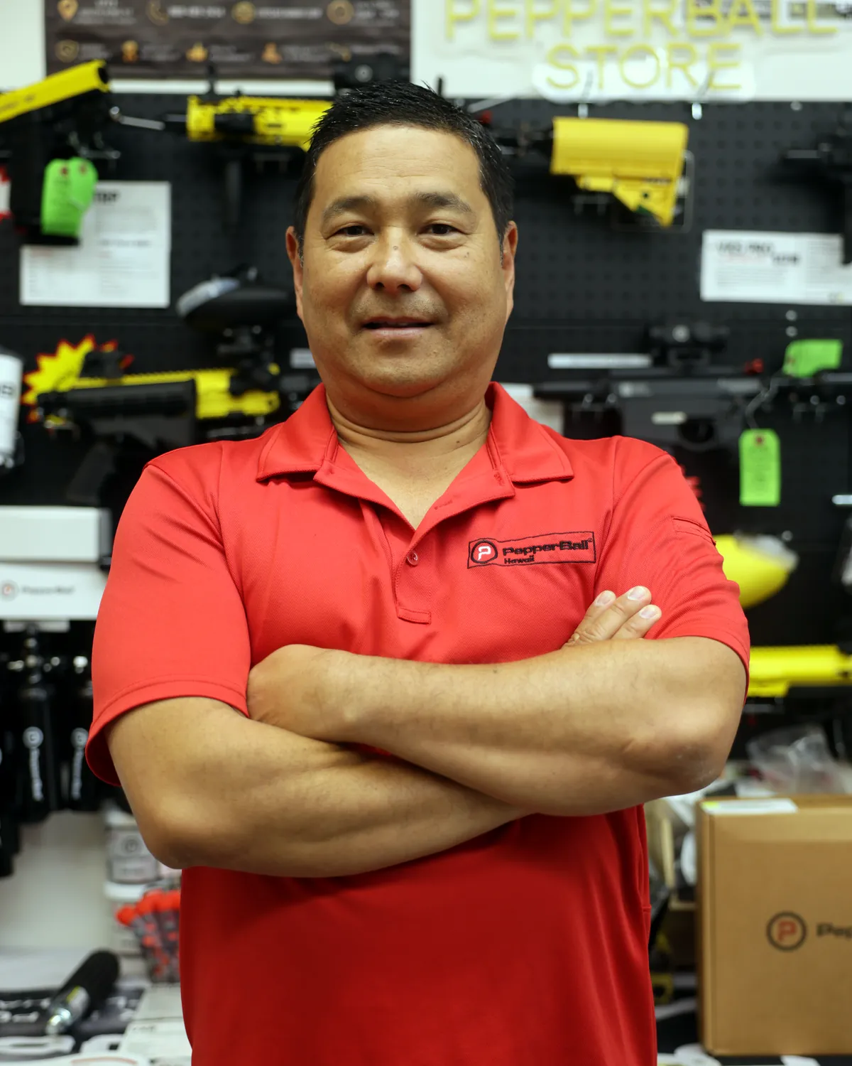 A member of the SafetyStoreHawaii team in the Honolulu shop